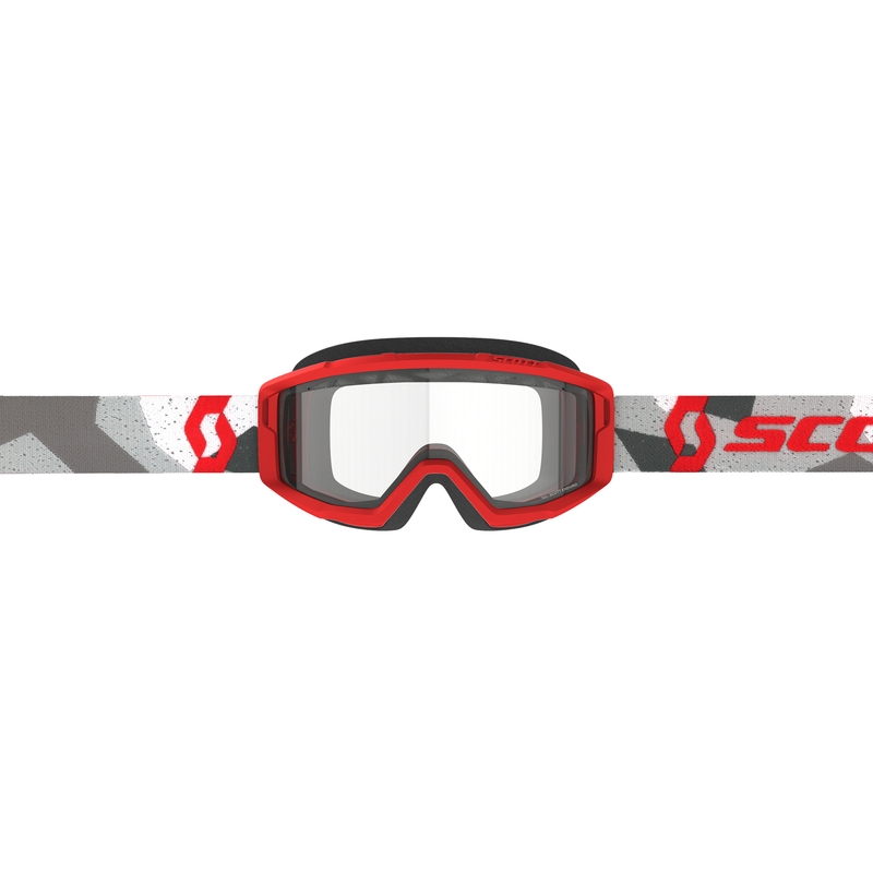 Gogle motocrossowe SCOTT Primal Enduro camo czerwone z przezroczystą plexi wyprzedaż