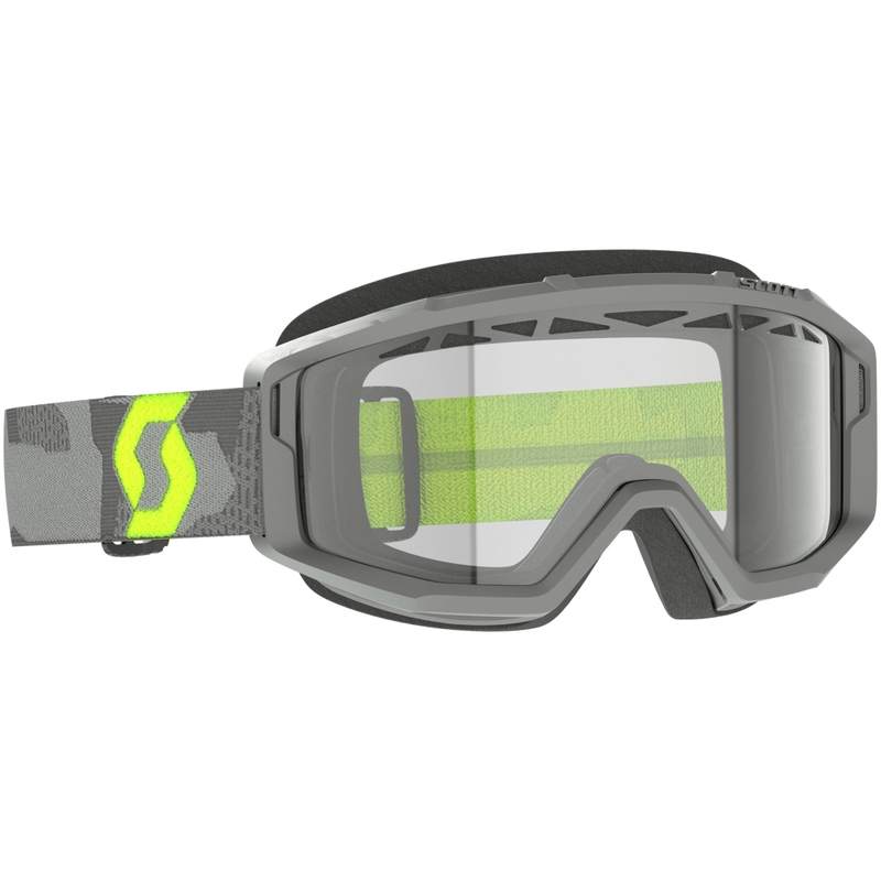 Gogle motocrossowe SCOTT Primal Enduro szaro-fluo żółte z przezroczystą plexi