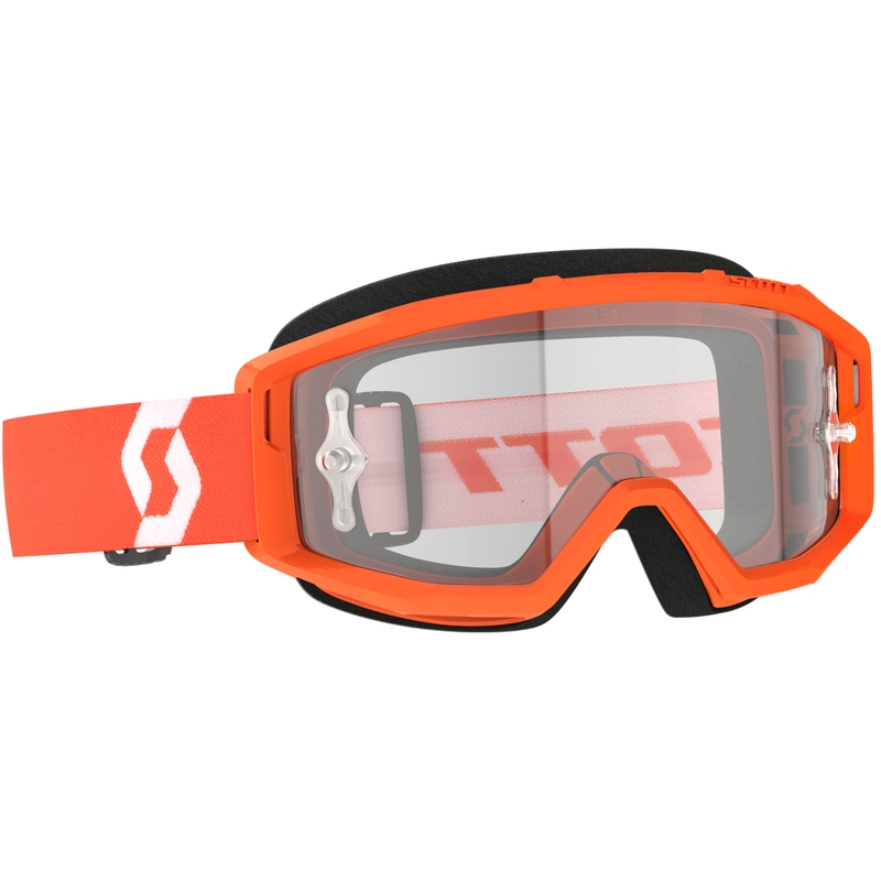 Gogle motocrossowe SCOTT Primal Clear pomarańczowo-białe z przezroczystą plexi