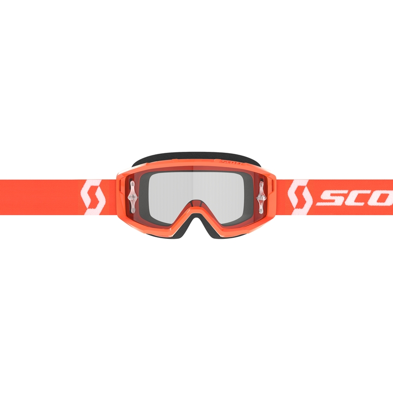 Gogle motocrossowe SCOTT Primal Clear pomarańczowo-białe z przezroczystą plexi