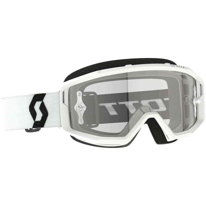 Gogle motocrossowe SCOTT Primal Clear białe z przezroczystą plexi