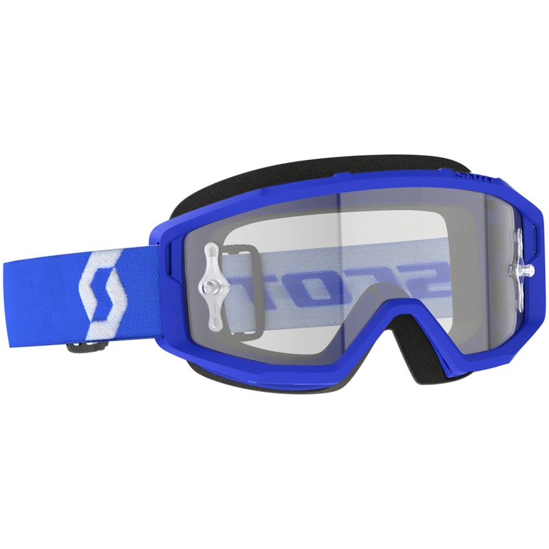 Gogle motocrossowe SCOTT Primal Clear, niebieskie, z przezroczystą pleksiglasem