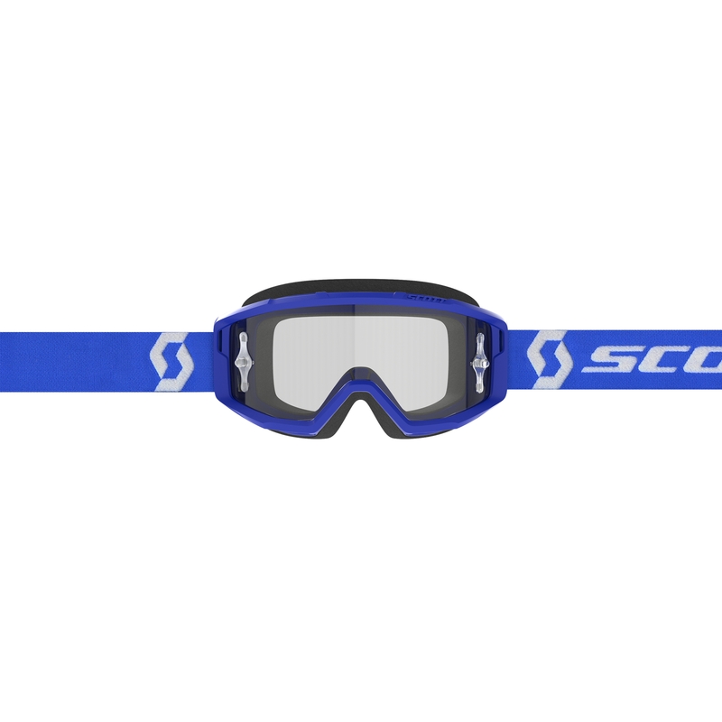 Gogle motocrossowe SCOTT Primal Clear, niebieskie, z przezroczystą pleksiglasem