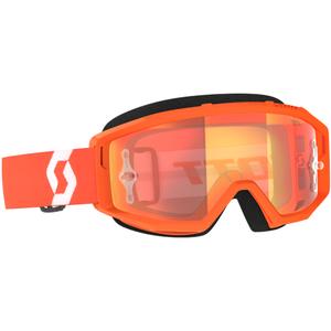 Gogle motocrossowe SCOTT Primal CH pomarańczowo-białe z chromowaną pomarańczową pleksi