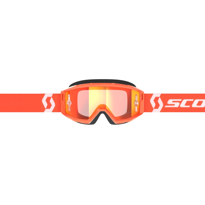 Gogle motocrossowe SCOTT Primal CH pomarańczowo-białe z chromowaną pomarańczową pleksi