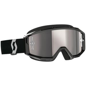 Gogle crossowe SCOTT Primal CH czarno-białe z chromowaną, srebrną plexi