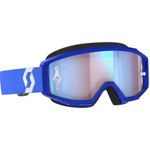 Gogle motocrossowe SCOTT Primal CH niebiesko-białe z chromowaną niebieską pleksi