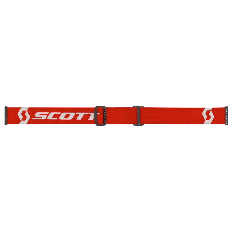 Gogle motocrossowe SCOTT Primal CH czerwono-białe z chromowaną pomarańczową pleksi