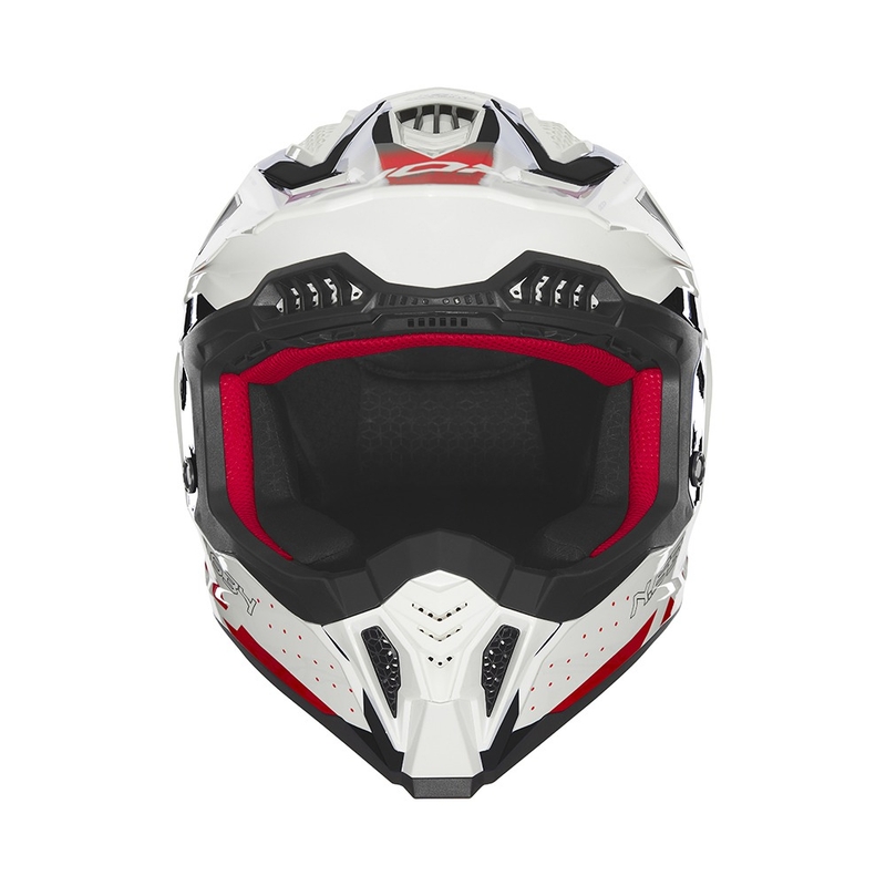 Kask motocrossowy NOX N634 biało-czarno-czerwony