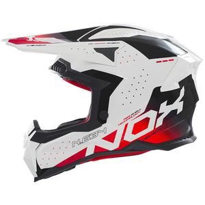 Kask motocrossowy NOX N634 biało-czarno-czerwony