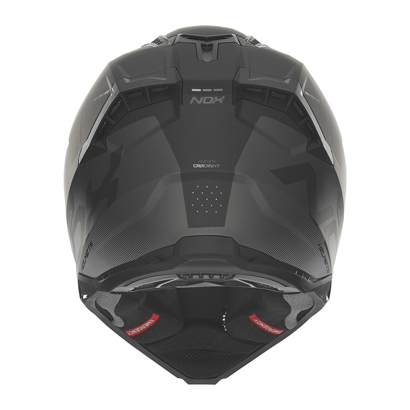 Kask motocrossowy NOX N634 matowy czarno-srebrny