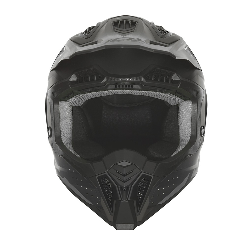 Kask motocrossowy NOX N634 matowy czarno-srebrny