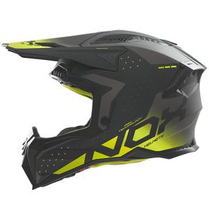 Kask motocrossowy NOX N634 matowy czarno-fluo żółty