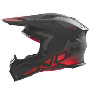 Kask motocrossowy NOX N634 matowy czarno-czerwony