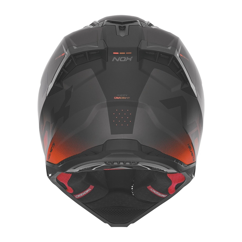 Kask motocrossowy NOX N634 matowy czarno-czerwony