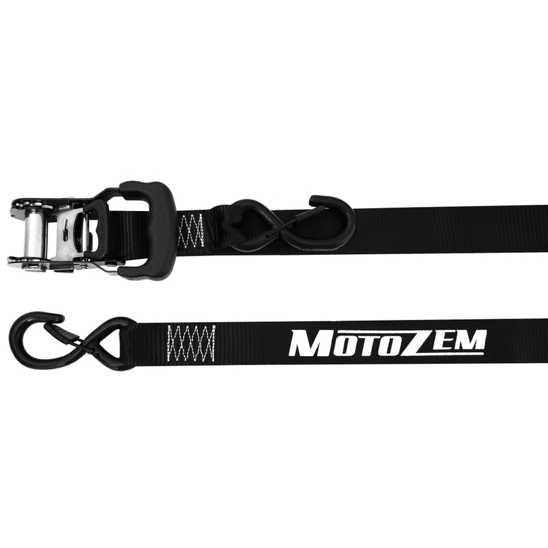Paski motocyklowe MotoZem z grzechotką, czarne