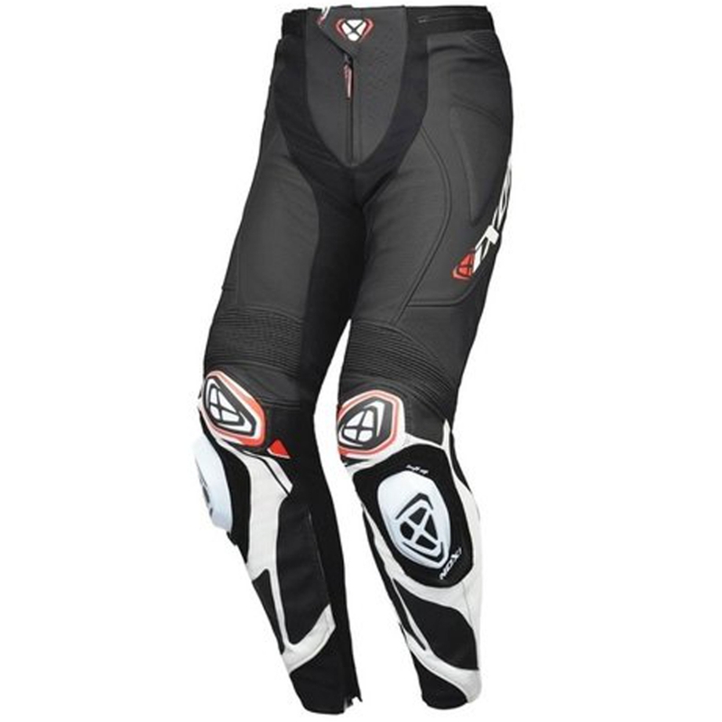 Skórzane spodnie motocyklowe IXON Vortex 3 czarno-białe