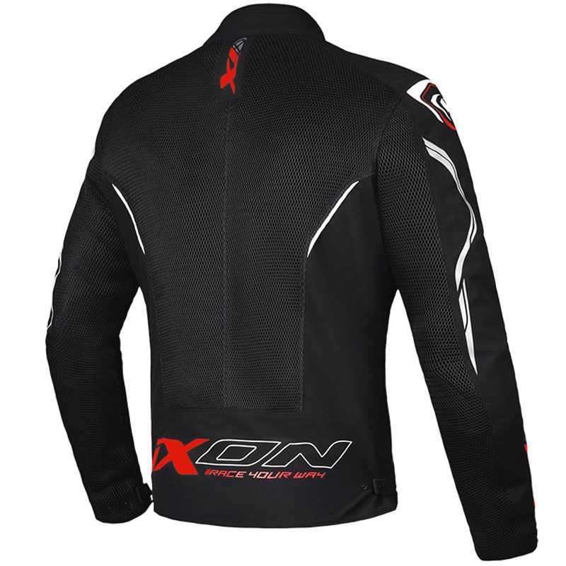 Kurtka motocyklowa IXON Flicker czarno-biało-czerwona
