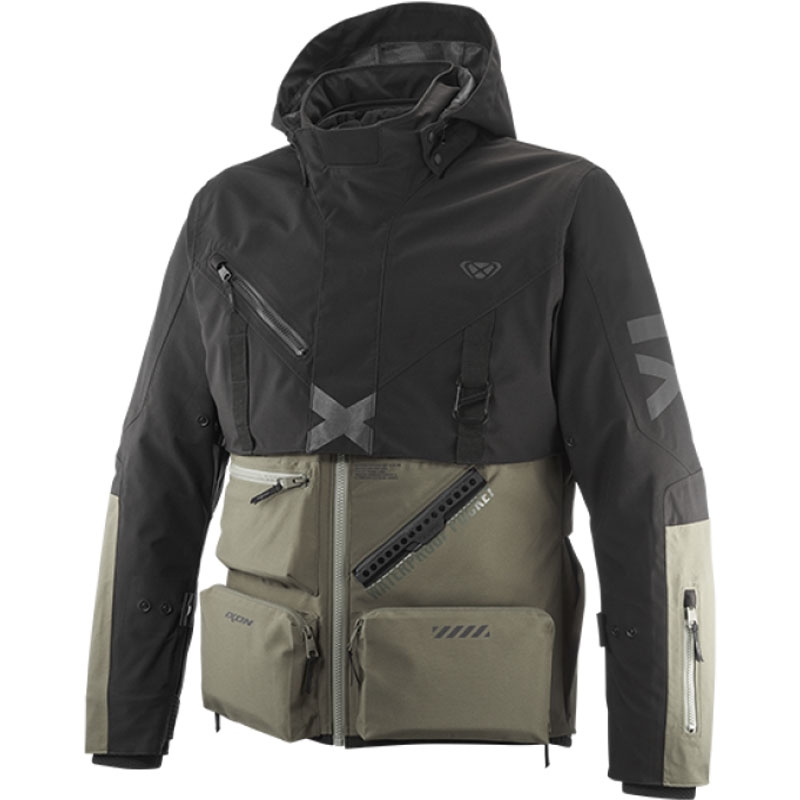 Kurtka motocyklowa IXON Etna khaki-czarna