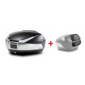 Top case SHAD SH48 D0B48400+D0RI4800 New titanium with PREMIUM SMART lock and backrest