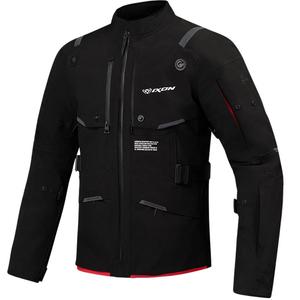 Kurtka motocyklowa IXON M-Skeid czarno-fluo-czerwona