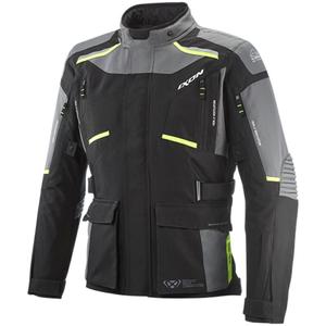 Kurtka motocyklowa IXON Midgard czarno-szara-fluo żółta