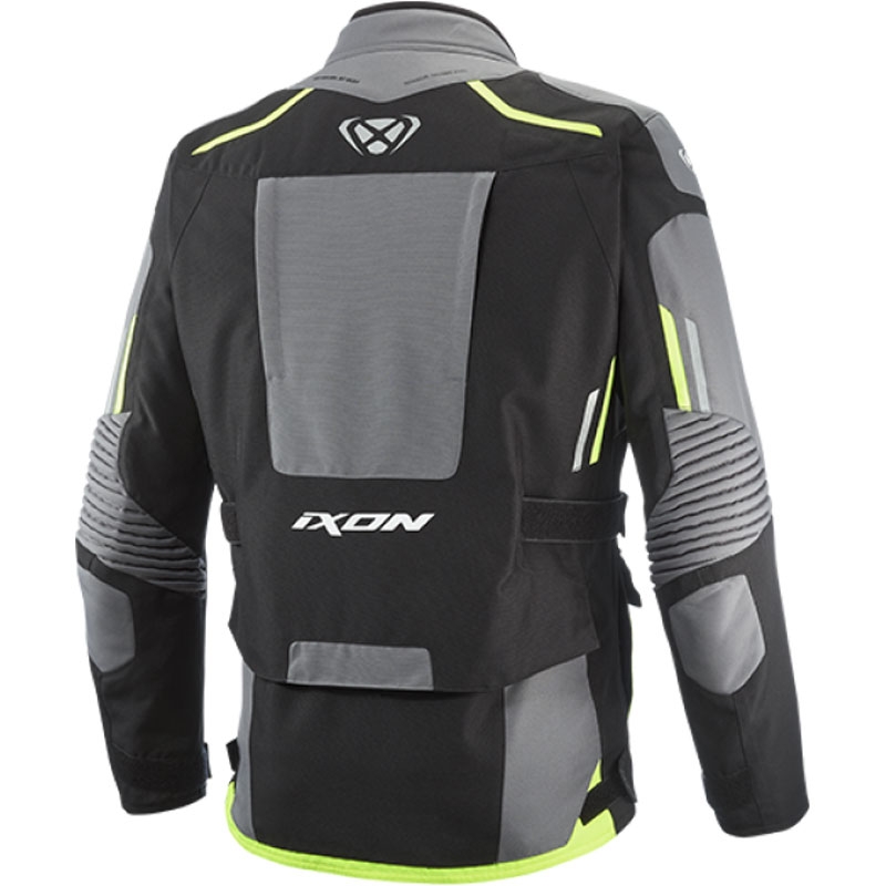 Kurtka motocyklowa IXON Midgard czarno-szara-fluo żółta