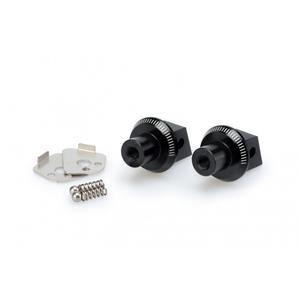 Footpeg adapters PUIG 7275N black