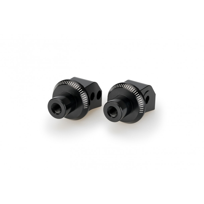 Footpeg adapters PUIG black for HONDA CRF 1100 L Africa Twin 2020-2025, HONDA XL 750 Transalp  2023-2026
