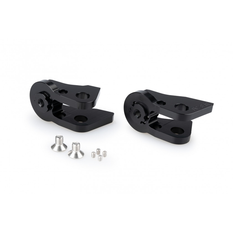 Footpeg adapters PUIG adjustable black for HONDA NT 1100 2022-2024