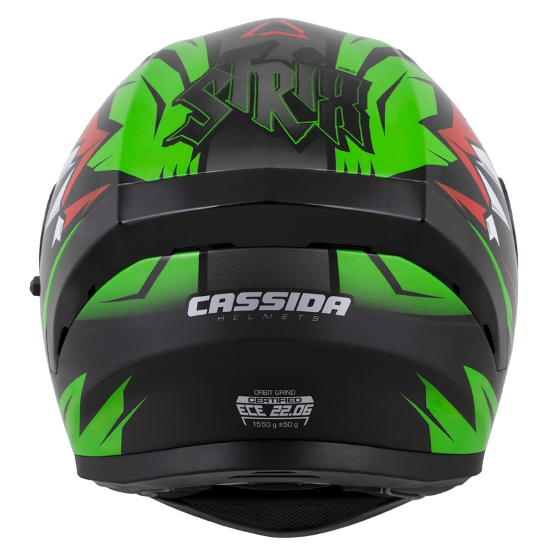 Cassida Orbit Strix kask integralny czerwono-zielono-szaro-biało-czarny
