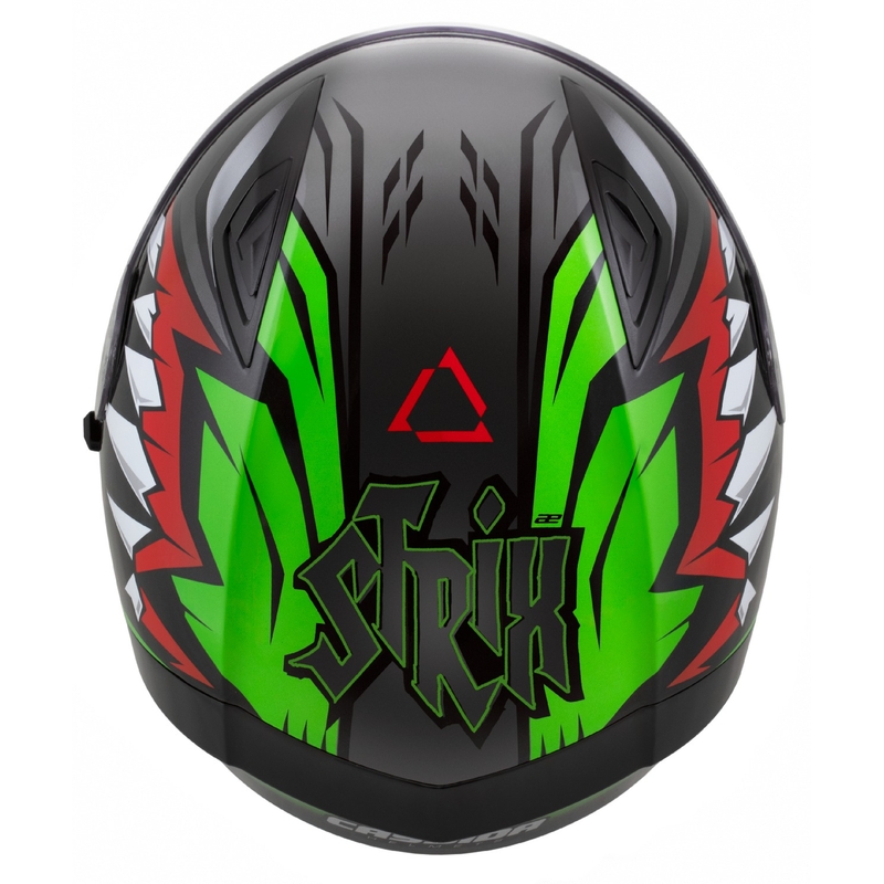 Cassida Orbit Strix kask integralny czerwono-zielono-szaro-biało-czarny