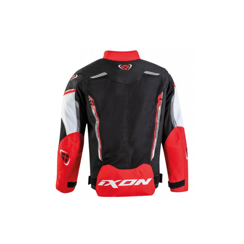 Kurtka motocyklowa dziecięca IXON Striker Air czarno-czerwono-biała