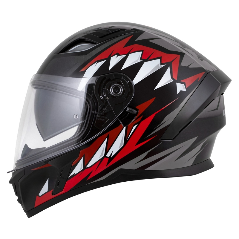 Cassida Orbit Strix kask integralny czerwono-szaro-biało-czarny