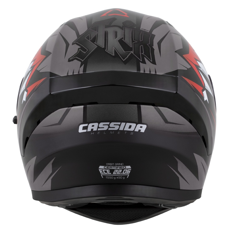 Cassida Orbit Strix kask integralny czerwono-szaro-biało-czarny