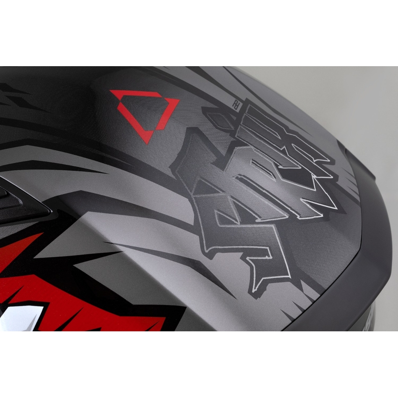 Cassida Orbit Strix kask integralny czerwono-szaro-biało-czarny