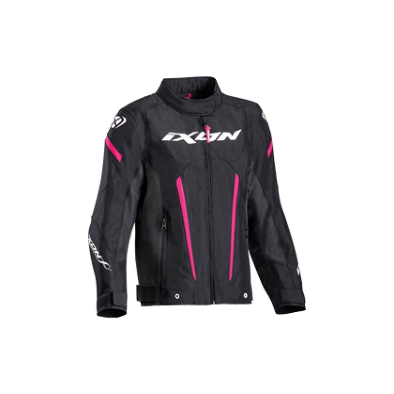 Kurtka motocyklowa dziecięca IXON Striker czarno-różowa