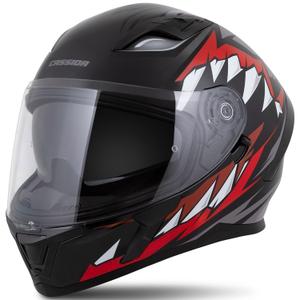 Cassida Orbit Strix kask integralny czerwono-szaro-biało-czarny