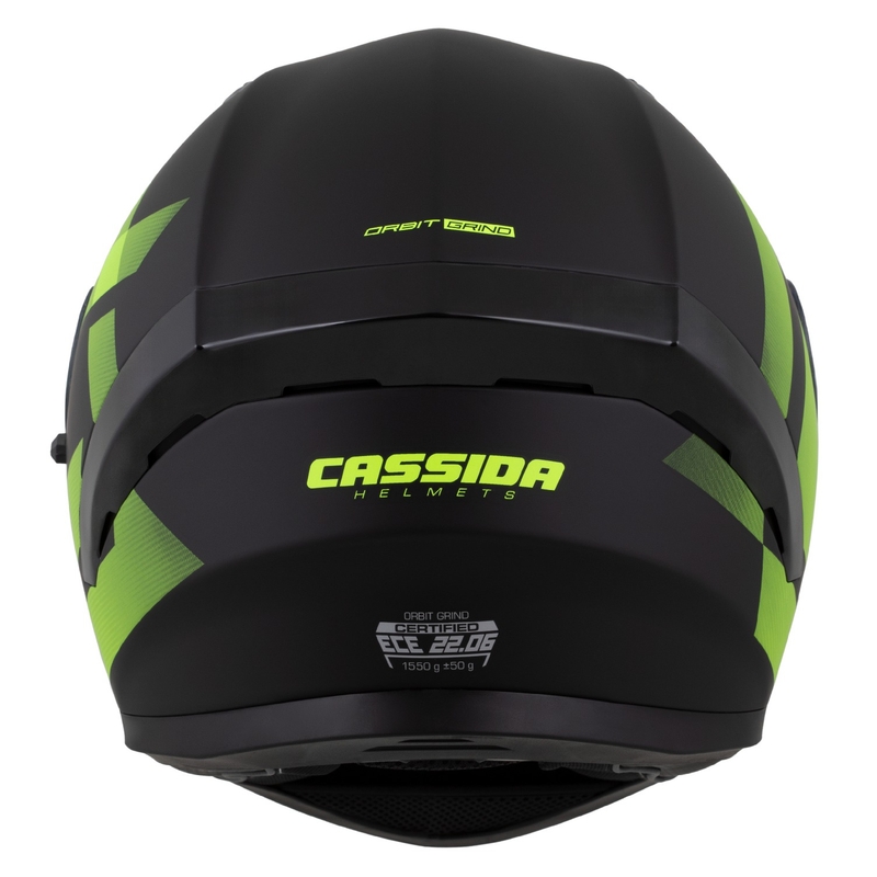Kask integralny Cassida Orbit Grind matowy czarny-fluorescencyjny żółty