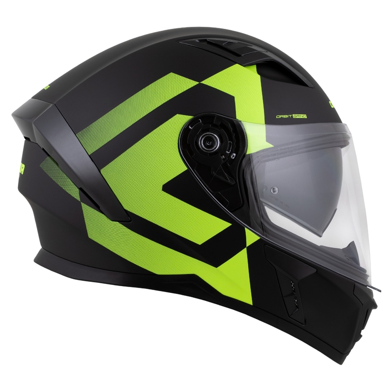 Kask integralny Cassida Orbit Grind matowy czarny-fluorescencyjny żółty