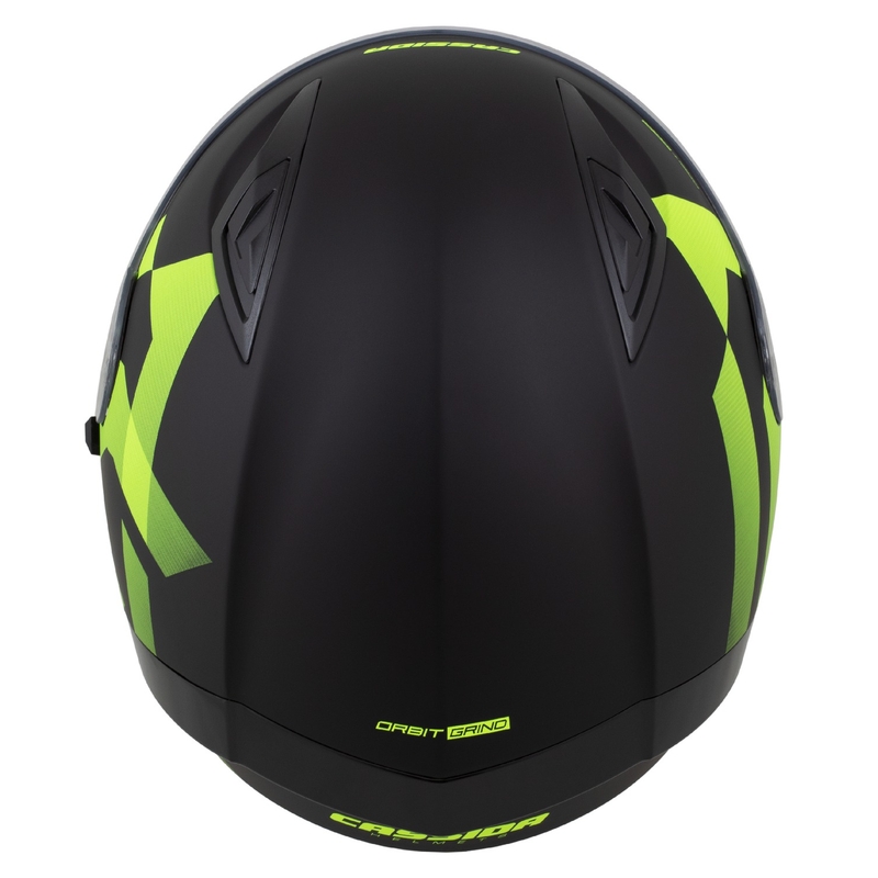Kask integralny Cassida Orbit Grind matowy czarny-fluorescencyjny żółty