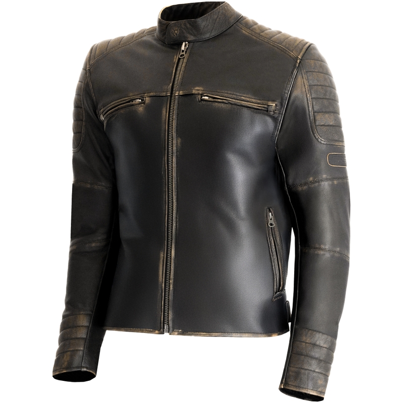 Kurtka motocyklowa RSA Vintage brązowa skórzana