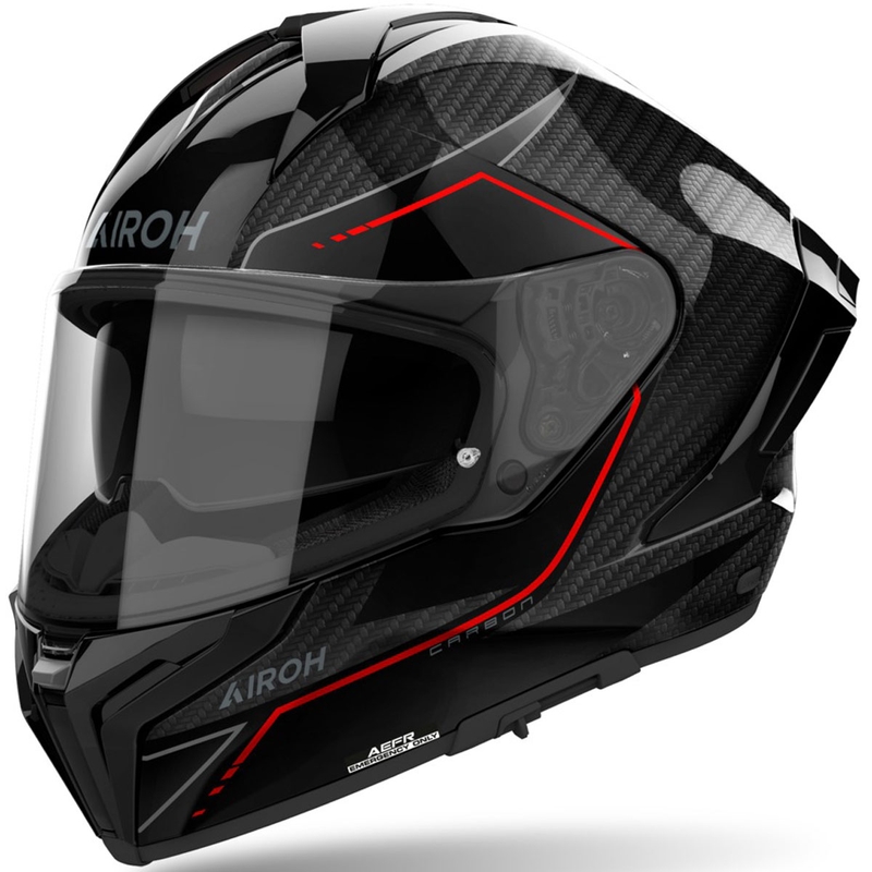Kask motocyklowy integralny Airoh MATRYX Carbon czarny błyszczący