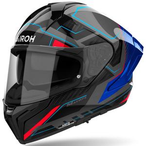 Kask motocyklowy integralny Airoh MATRYX Rocket błyszczący niebiesko-czerwony