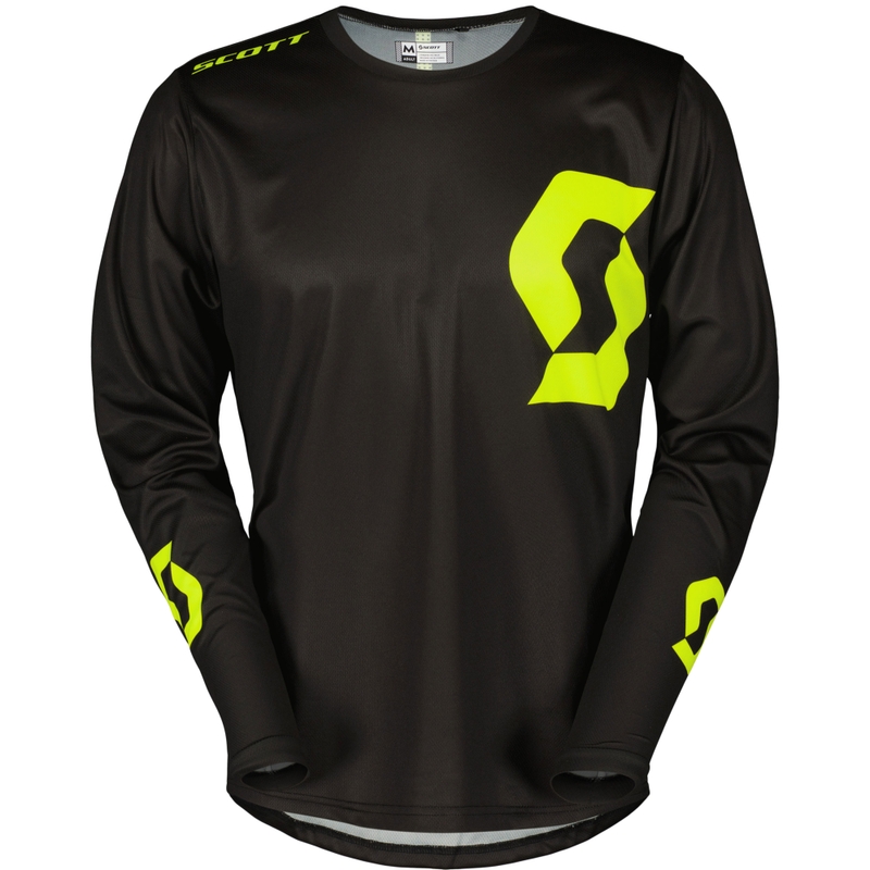 Koszulka motocrossowa SCOTT Compete czarno-fluo-żółta wyprzedaż
