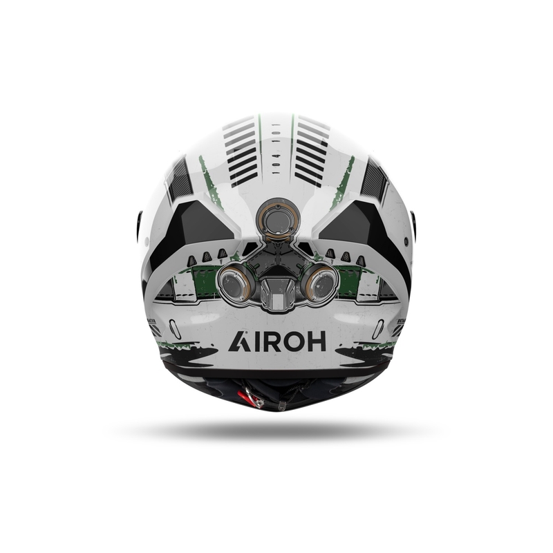 Kask motocyklowy integralny Airoh CONNOR Alligator błyszczący biało-zielony