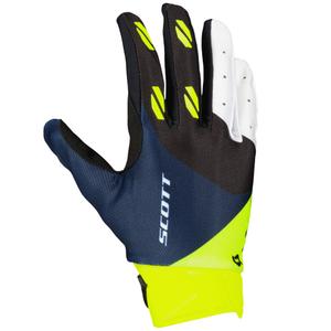 Rękawice motocrossowe SCOTT EVO RACE fioletowo-niebiesko-fluorescencyjne żółte