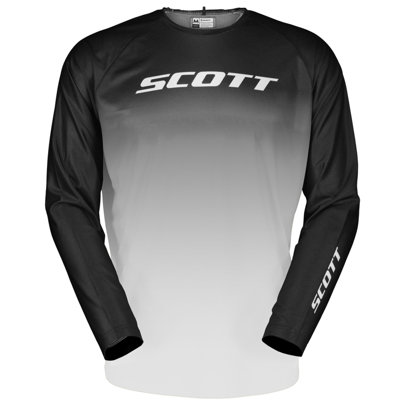Koszulka motocrossowa SCOTT EVO Swap czarno-biała wyprzedaż