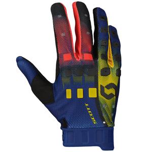 Rękawice motocrossowe SCOTT Podium PRO czerwono-żółto-niebieskie