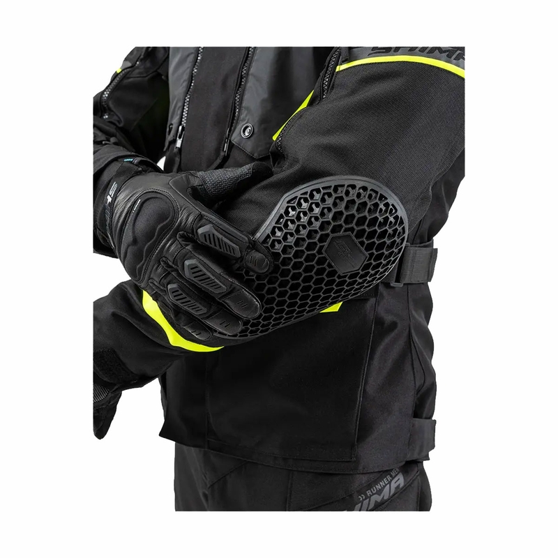 Kurtka motocyklowa Shima Runner czarno-fluo-żółta